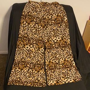 Women’s Tall Plus Size Wide Legged Animal Print Palazzo Pants